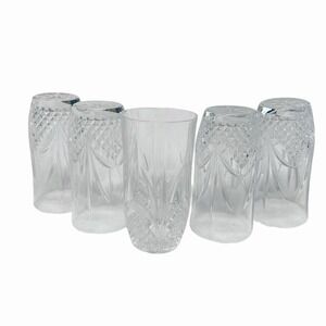 5‎ Vintage Cristal De Flandre Salzburg 5 1/4" Highball Glasses France